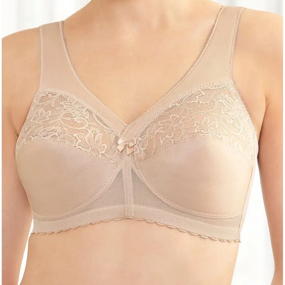 GLAMORISE Blush Magic Lift Full Figure Support Bra, US 50DD Nude Lace 029